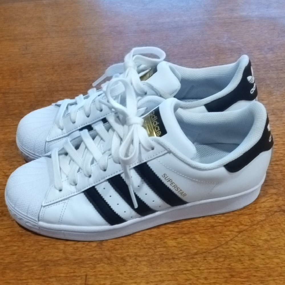Adidas Superstar White with Black Stripes